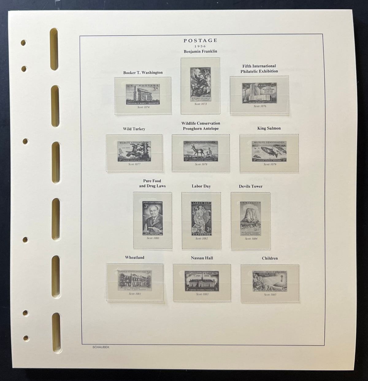 U.S. Schaubek Scott National Postage Stamp Hingeless Album Pages 1935-1981 ZAYIX
