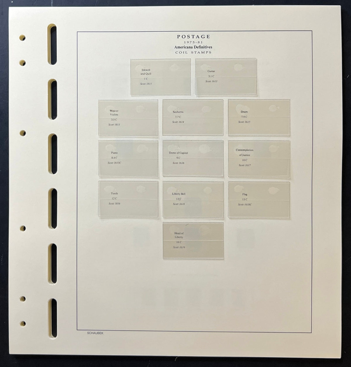 U.S. Schaubek Scott National Postage Stamp Hingeless Album Pages 1935-1981 ZAYIX