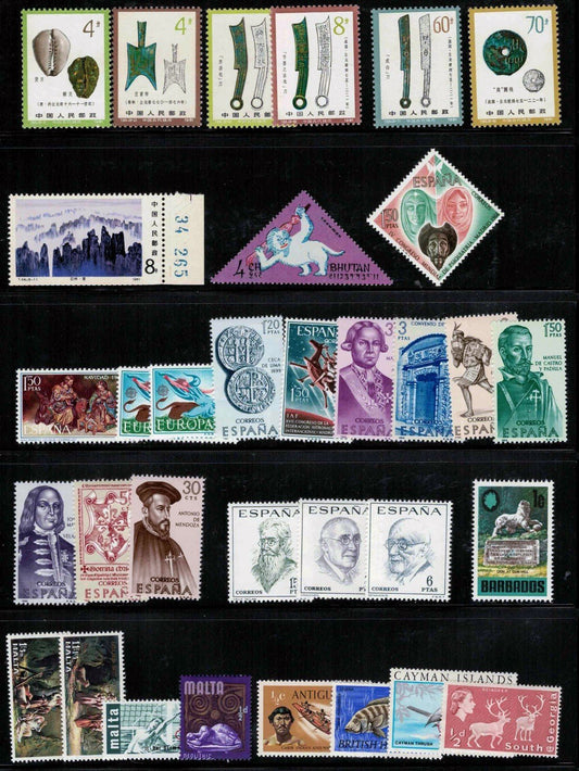 Worldwide MNH/Mint Collection 60 Different Stamps High Value ZAYIX 111422S50