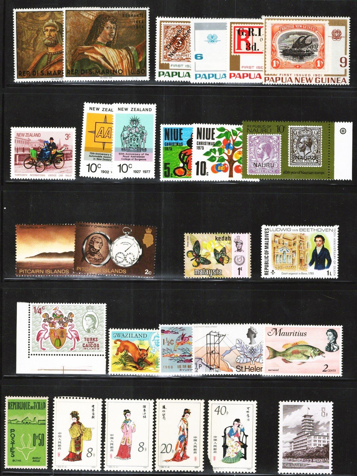 Worldwide MNH/Mint Collection 60 Different Stamps High Value ZAYIX 111422S50