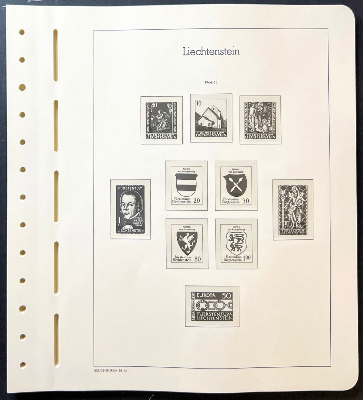Liechtenstein Lighthouse Illustrated Hingeless Album Pages 1960-1978 ZAYIX