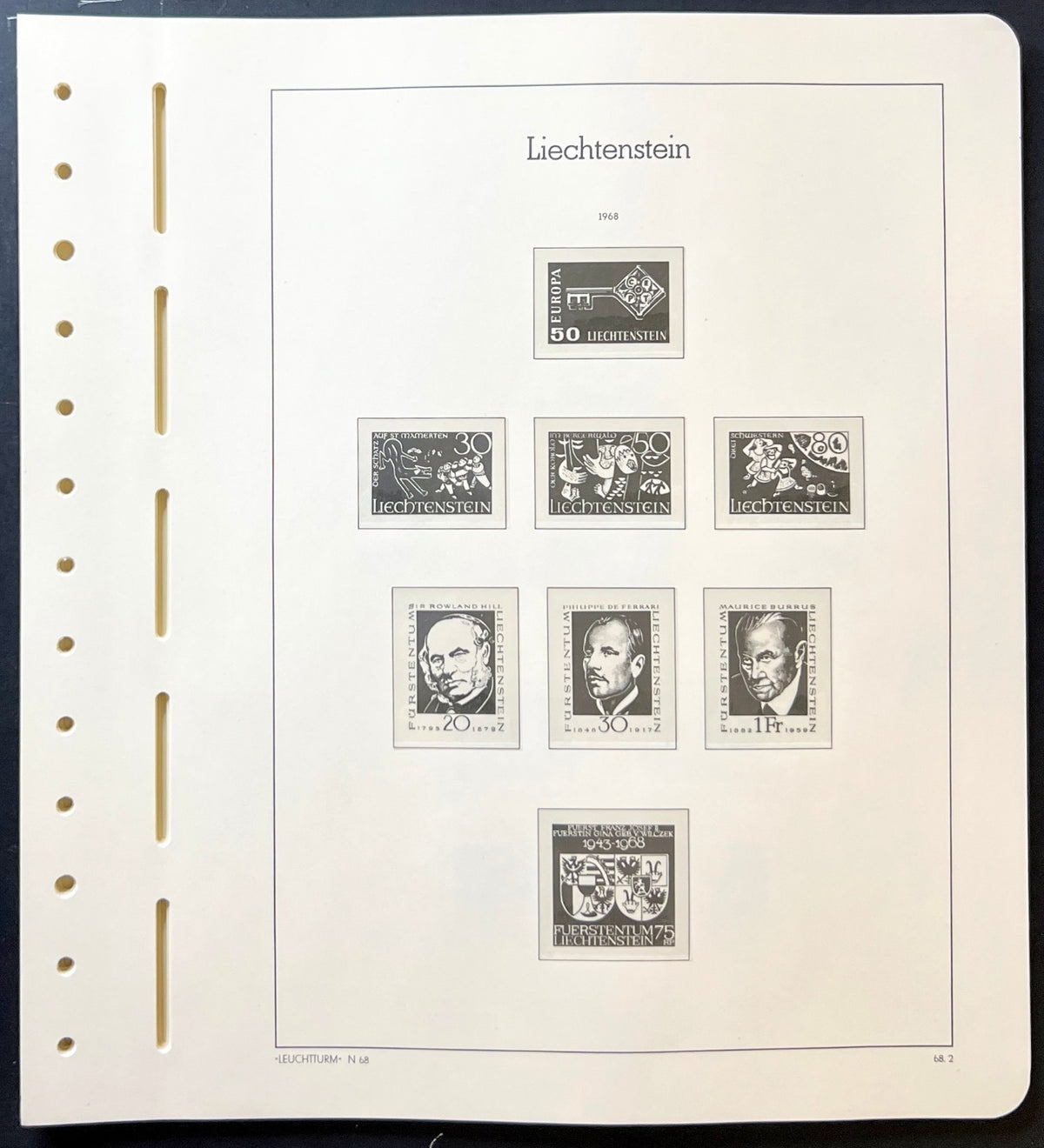 Liechtenstein Lighthouse Illustrated Hingeless Album Pages 1960-1978 ZAYIX
