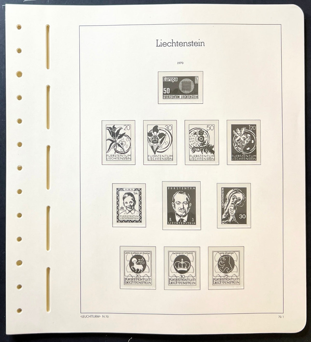 Liechtenstein Lighthouse Illustrated Hingeless Album Pages 1960-1978 ZAYIX