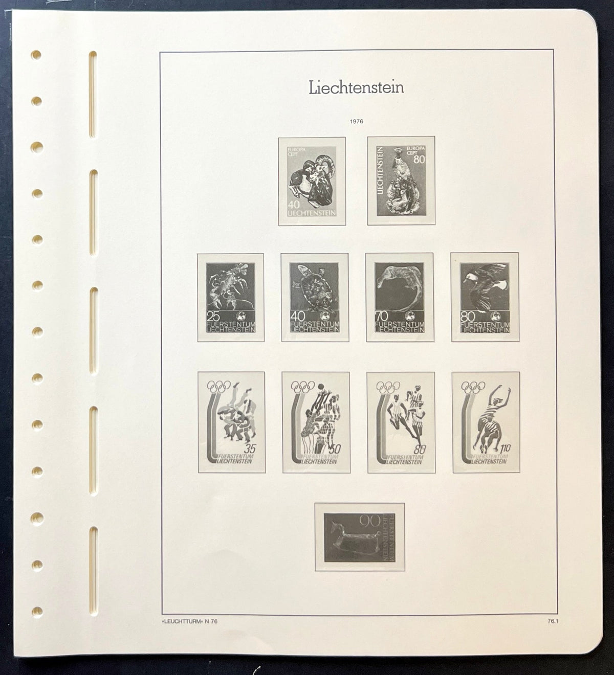Liechtenstein Lighthouse Illustrated Hingeless Album Pages 1960-1978 ZAYIX