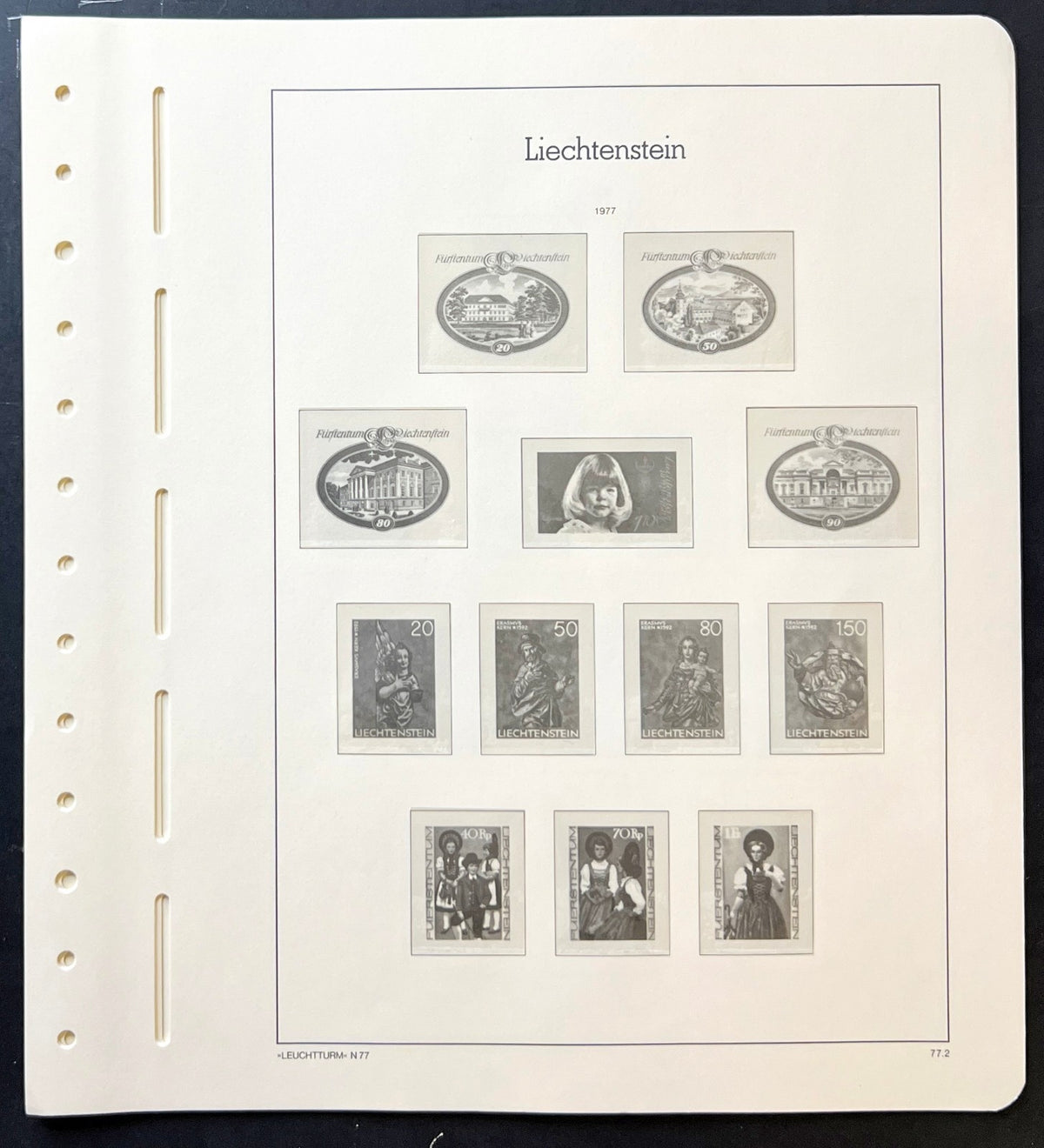 Liechtenstein Lighthouse Illustrated Hingeless Album Pages 1960-1978 ZAYIX