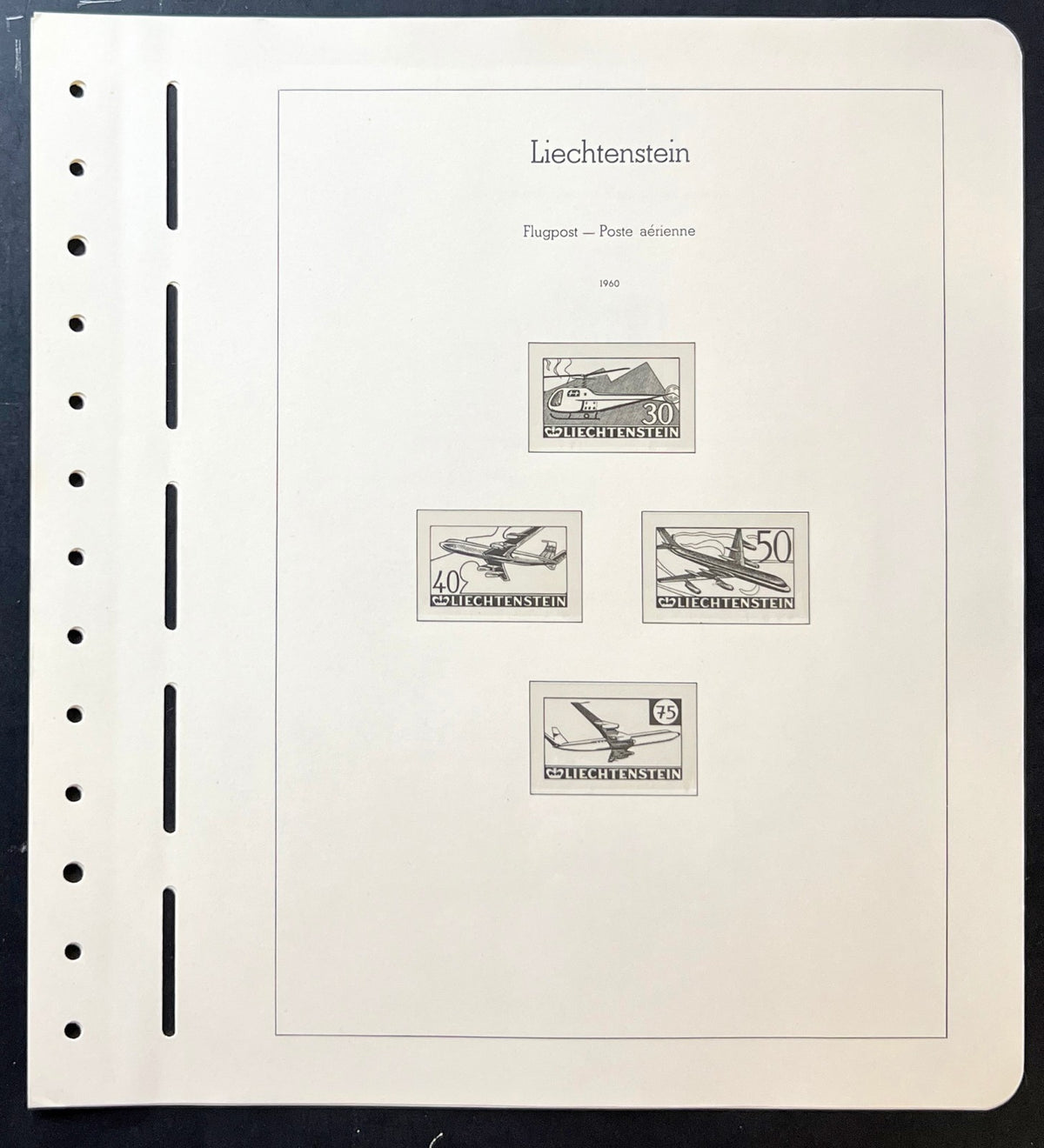 Liechtenstein Lighthouse Illustrated Hingeless Album Pages 1960-1978 ZAYIX