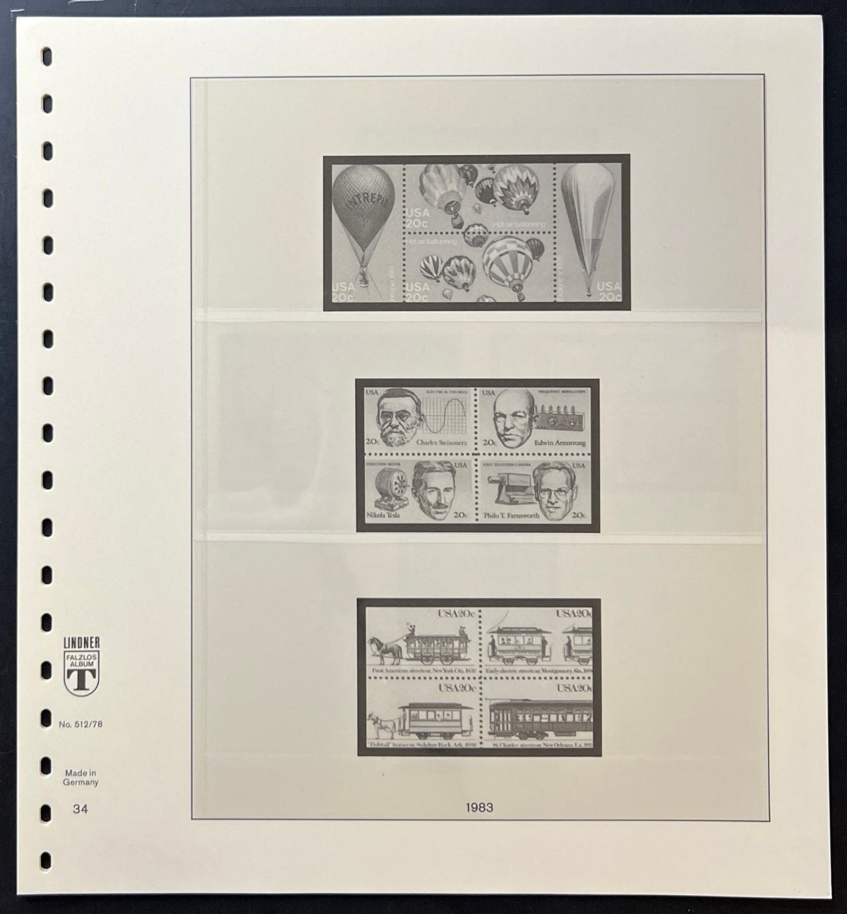 United States Linder Illustrated Hingeless Album Pages 1978-1983 ZAYIX