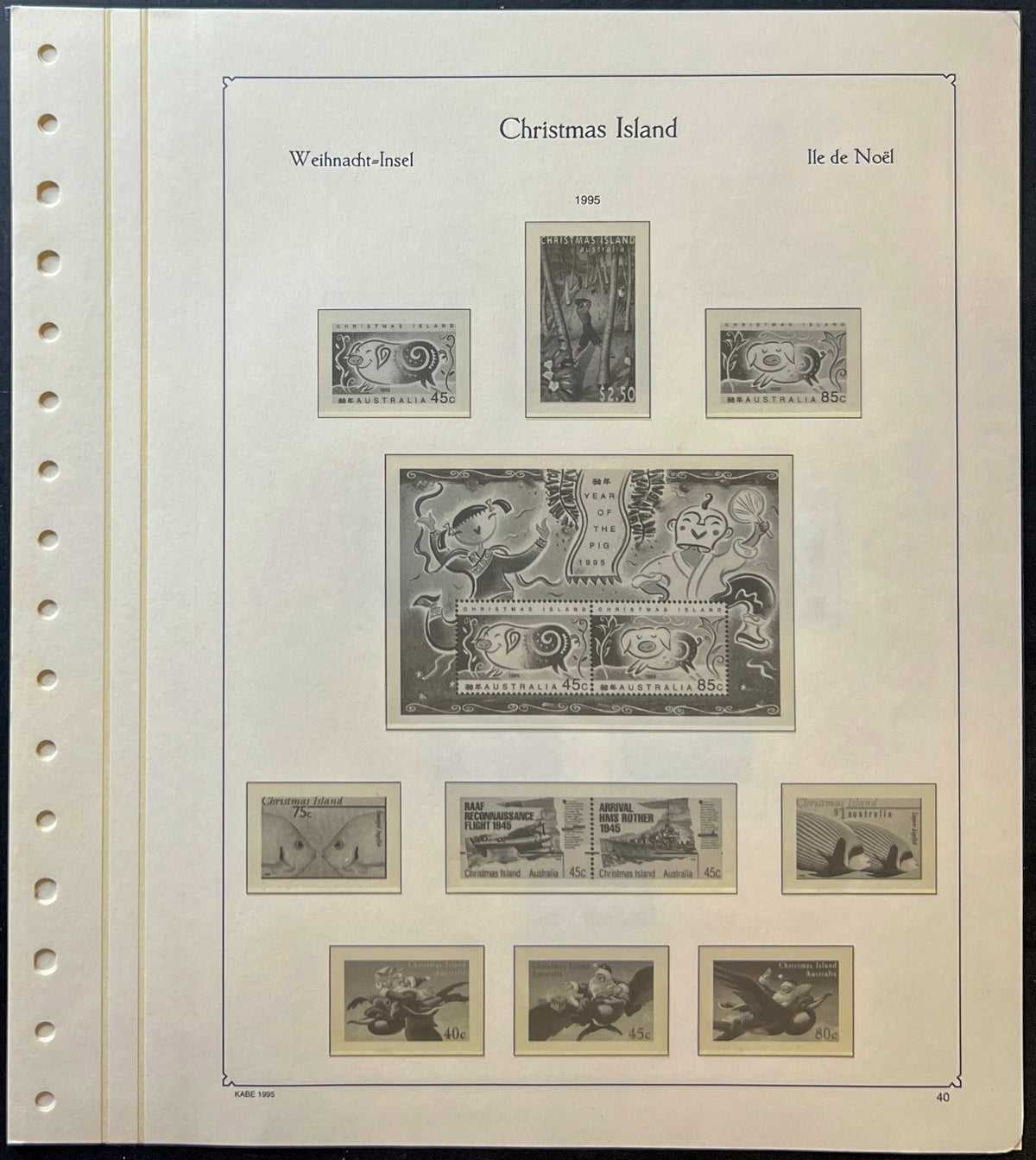 Cocos & Christmas Islands Lighthouse Hingeless Album Pages 1994-1995 ZAYIX