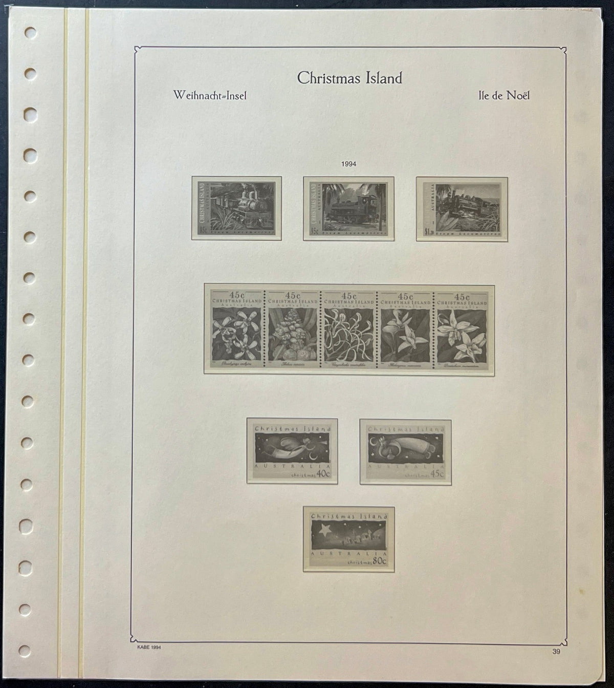 Cocos & Christmas Islands Lighthouse Hingeless Album Pages 1994-1995 ZAYIX