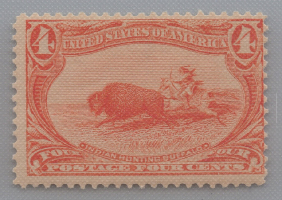 U.S. 287 Trans-Mississippi Indian Hunting Buffalo 4-Cent MNH Fine 1898 ZAYIX