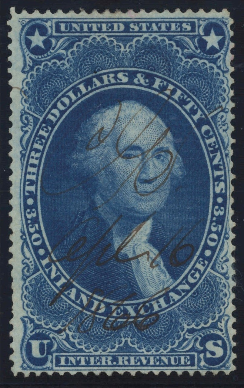U.S. R87c Inland Exchange Blue Perforated $3.50 Used F/VF 1863 ZAYIX