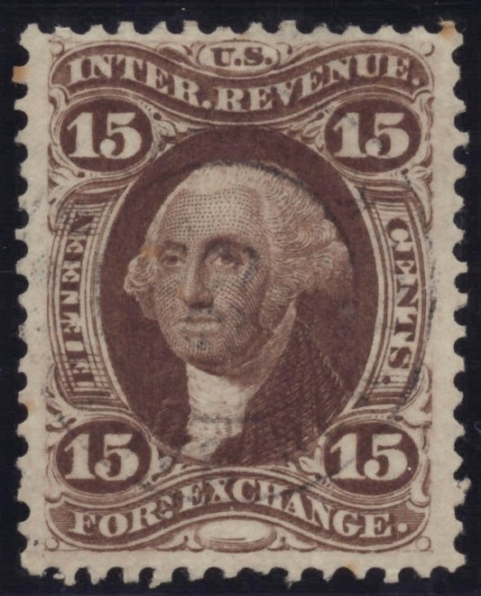U.S. R39c Foreign Exchange Brown Hand Stamp 15-Cent Used VF 1863 ZAYIX