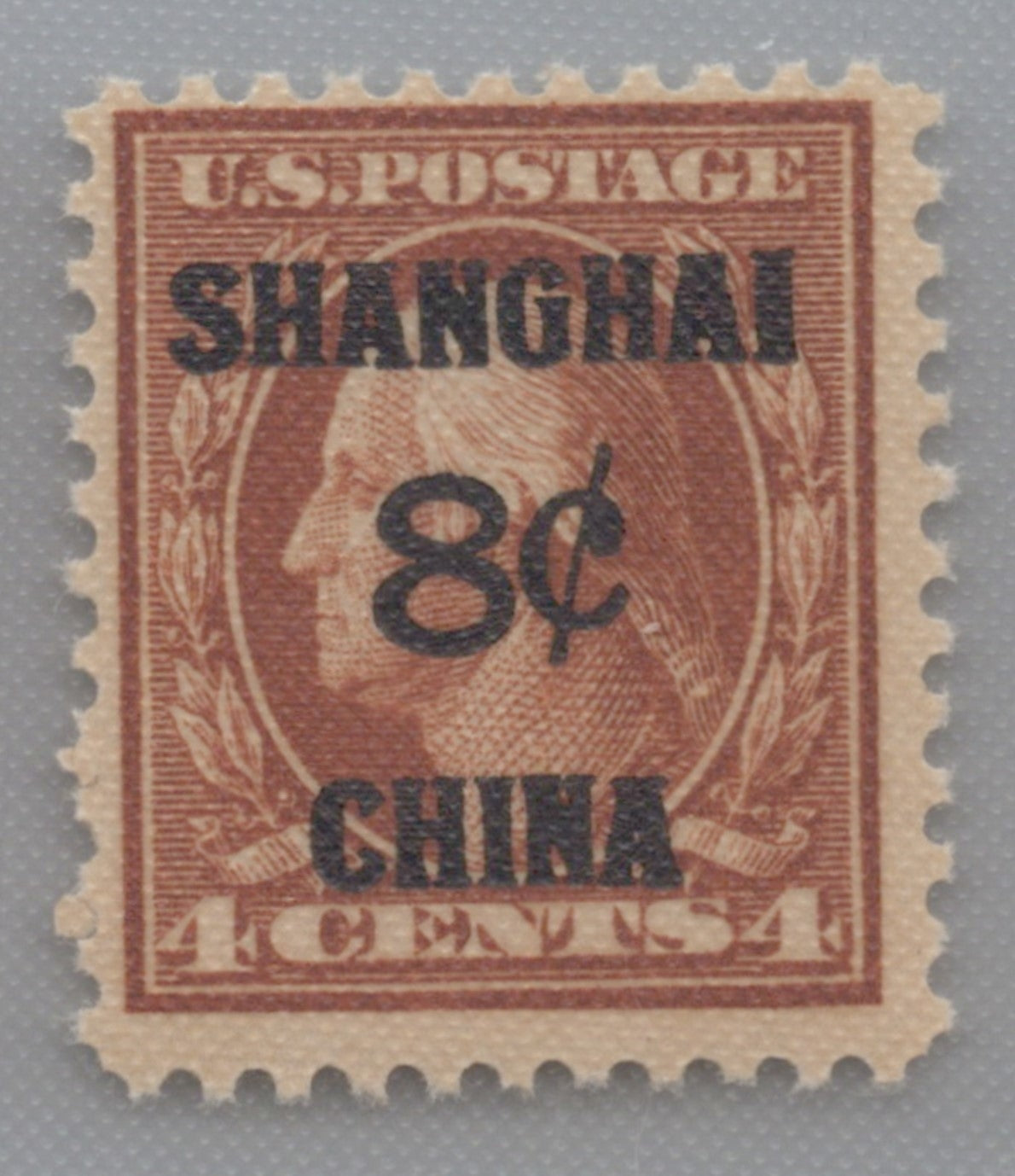 U.S. K4 Postal Agency in China 8-Cent on 4-Cent MNH F/VF 1919 ZAYIX