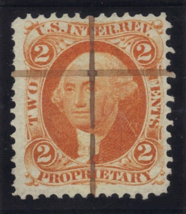 U.S. R14c Proprietary Orange Perforated 2-Cent Used F/VF 1862-1871 ZAYIX