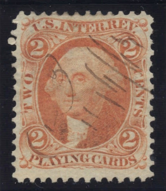 U.S. R12c Playing Cards Orange 2-Cent Used VF 1862-1871 ZAYIX