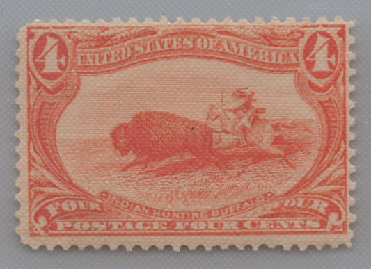 U.S. 287 Indian Hunting Buffalo 4-Cent MNH Fine 1898 ZAYIX