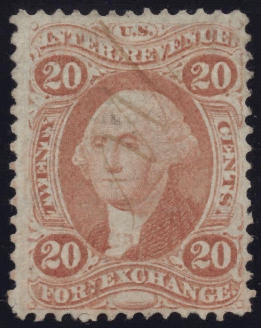 U.S. R41c Foreign Exchange Red Perforated 20-Cent Used VF 1862-1871 ZAYIX
