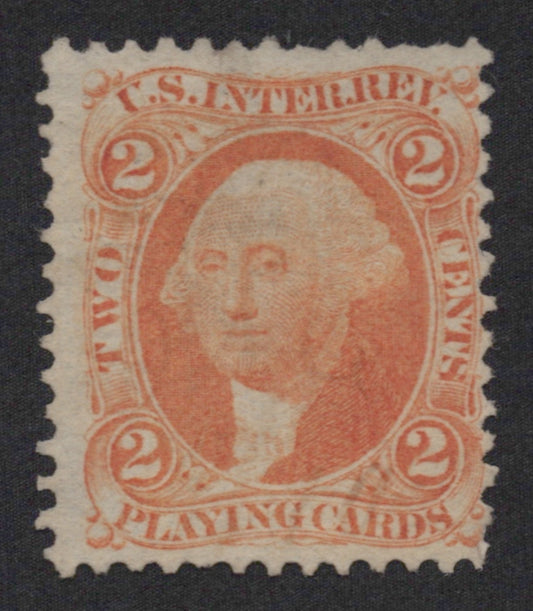 U.S. R12c Playing Cards Orange Perforated 2-Cent Used Fine 1862-1871 ZAYIX