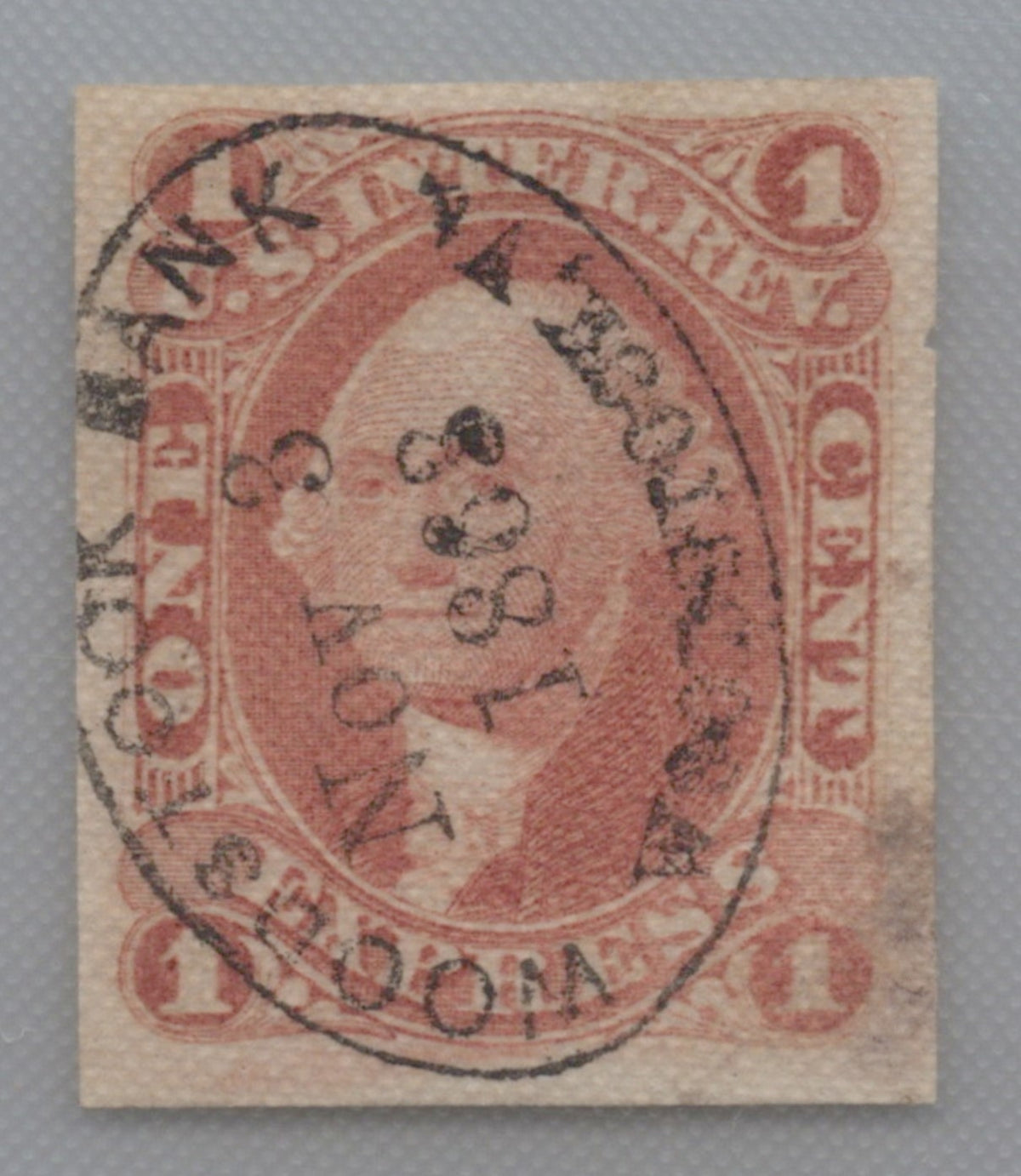U.S. R1a Express Woodstock Bank Cancel 1-Cent Used VF/XF 1862-1871 ZAYIX