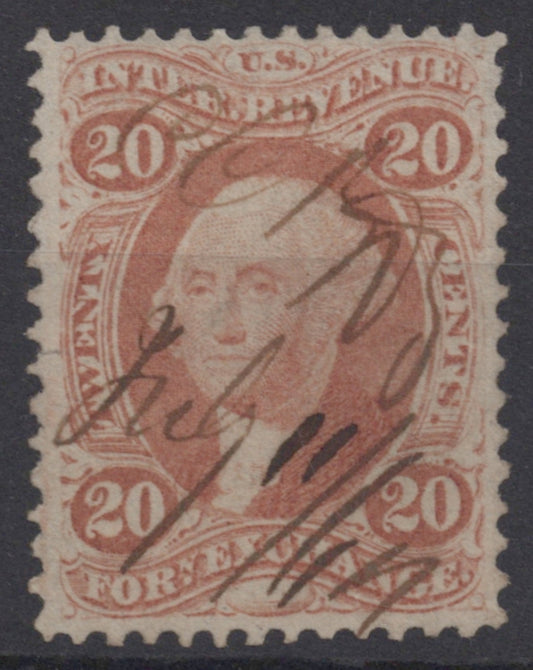 U.S. R41c Foreign Exchange Red Perforated 20-Cent Used VF 1862-1871 ZAYIX