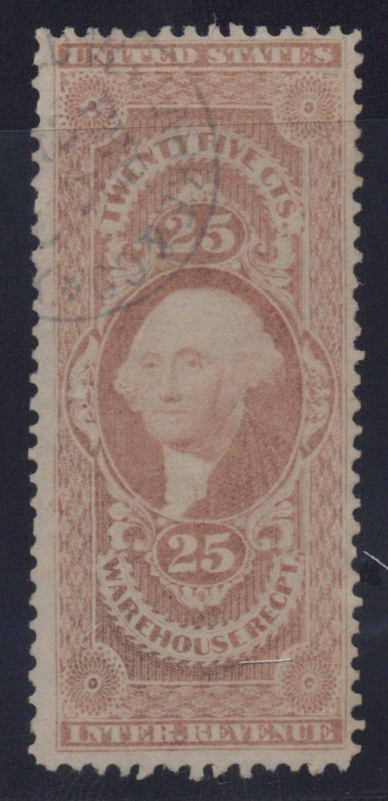 U.S. R50c Warehouse Receipt Red Perforated 25-Cent Used VF 1862-1871 ZAYIX