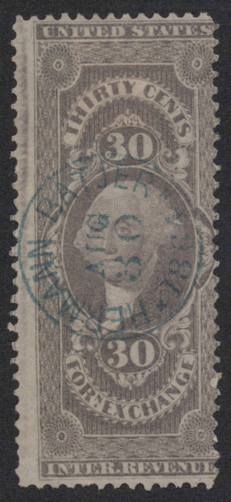 U.S. R51c Foreign Exchange Lilac 30-Cent Used/Repaired 1862-1871 ZAYIX