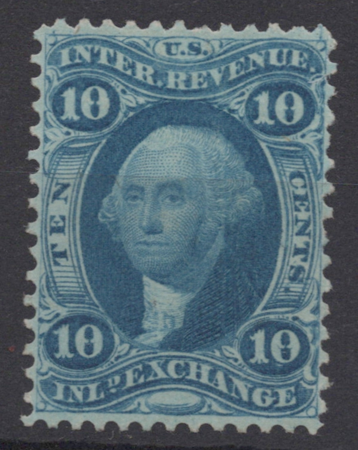 U.S. R36d Inland Exchange Blue Silk Paper 10-Cent Used VF 1862-1871 ZAYIX