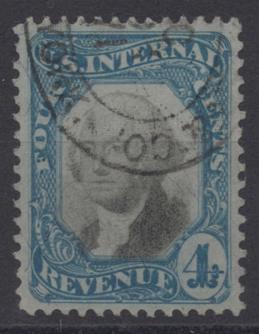 U.S. R106 George Washington Hand Stamped 4-Cent Used VF/XF 1871 ZAYIX