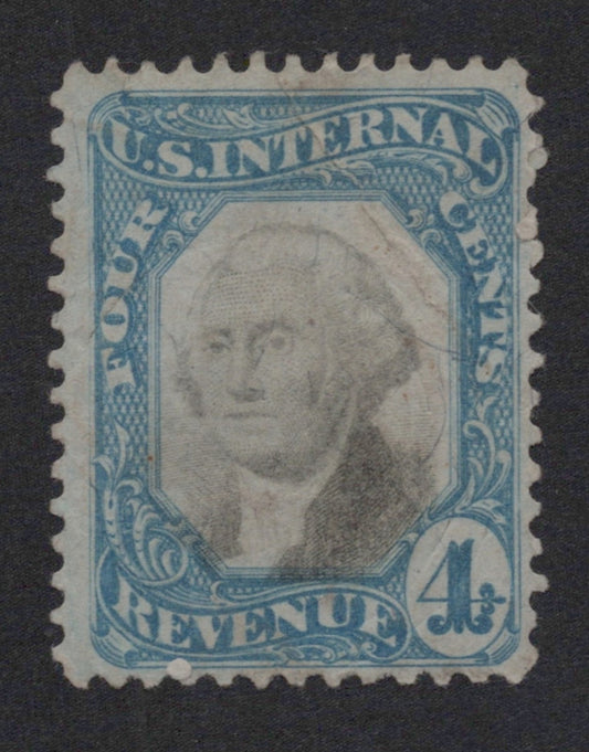 U.S. R106 George Washington 4-Cent Used/Repaired Tear F/VF 1871 ZAYIX