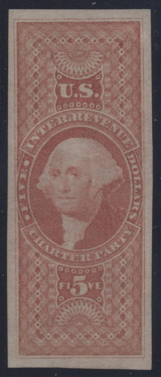 U.S. R88a Charter Party Red Imperforated $5 Used 1862-1871 ZAYIX