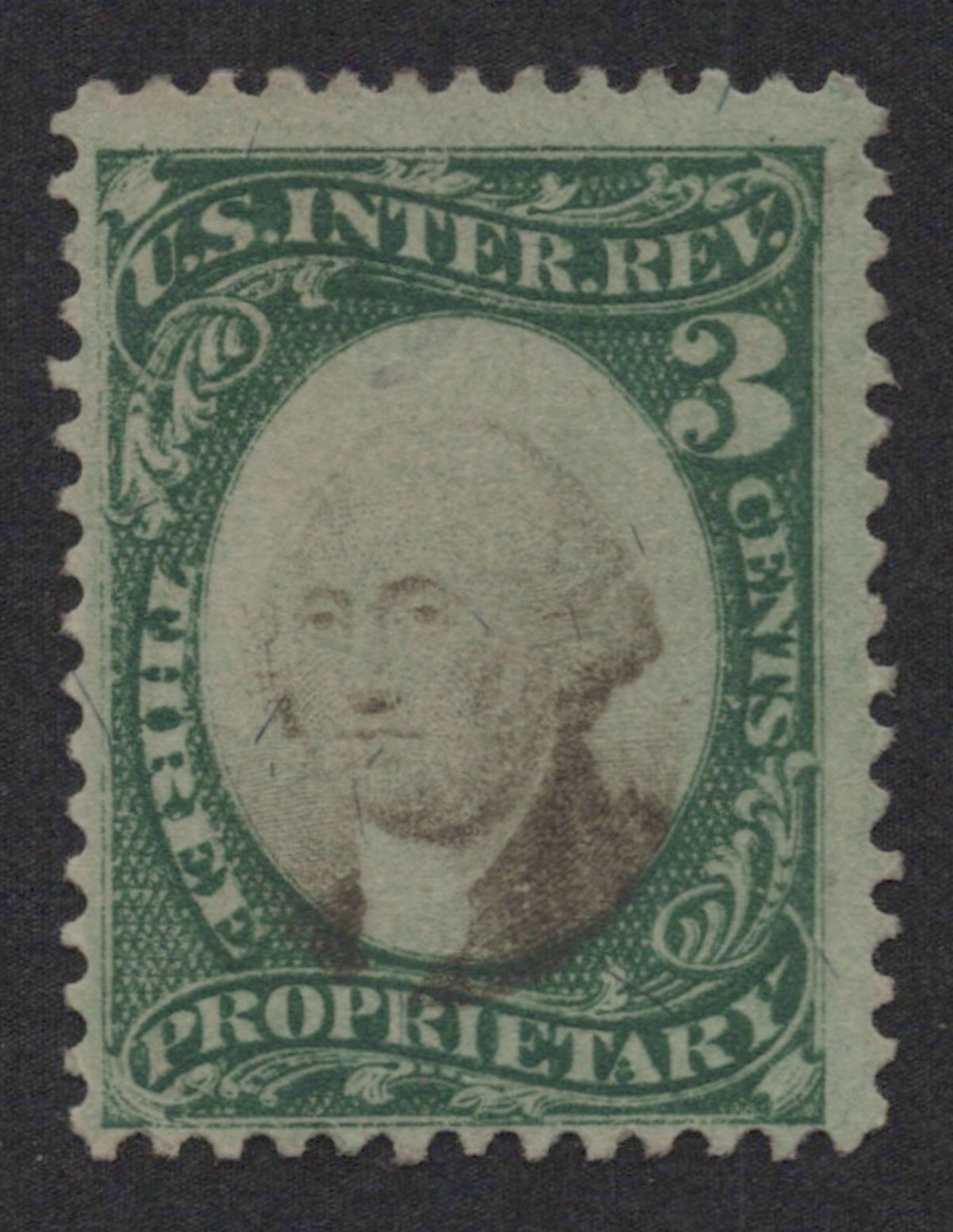 U.S. RB3a George Washington Intermediate Paper 3-Cent Used F/VF 1871 ZAYIX