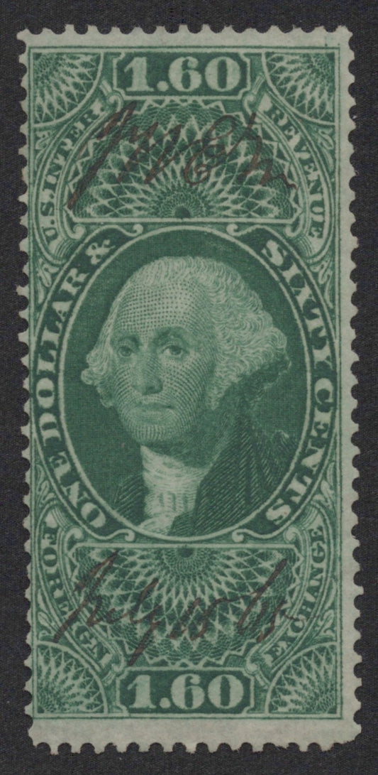 U.S. R79c Foreign Exchange Green Perforated $1.60 Used Fine 1863 ZAYIX