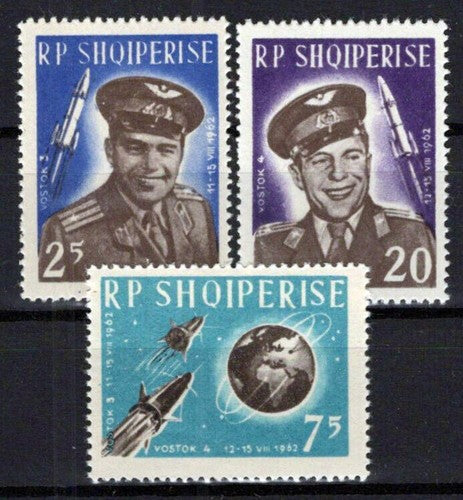 Albania 654-656 MNH Space Astronauts Rockets ZAYIX 0224S0024M