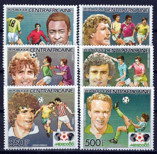 Central Africa 730-735 MNH Soccer Games Sports ZAYIX 0224S0033M