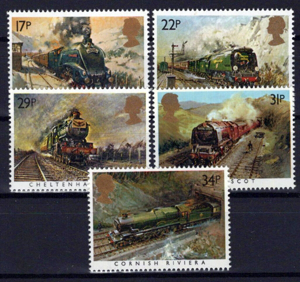 Great Britain 1093-1097 MNH Trains Locomotives Transportation ZAYIX 0224S0050M