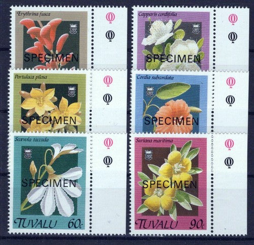 Tuvalu 549-554 MNH "Specimen" Flowers Plants Nature ZAYIX 0224S0081