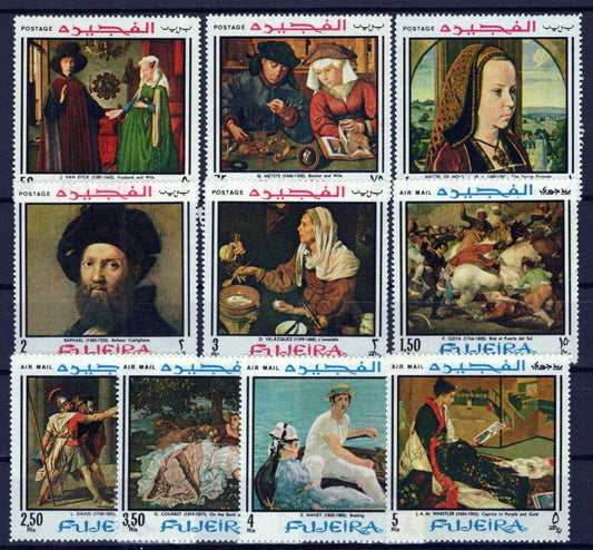 Fujeira 224-233 MNH Paintings Art Women Portraits Horses ZAYIX 0224S0064M