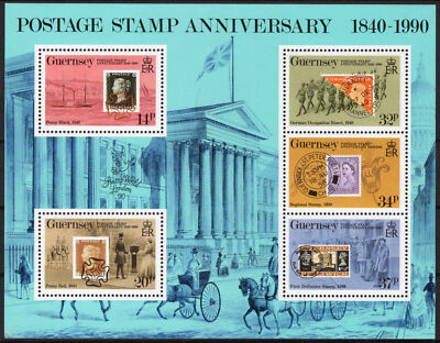 Guernsey 430a MNH Stamps on Stamps Architecture ZAYIX 080323SM06M
