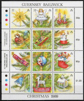 Guernsey 421 MNH Christmas Tree Ornaments Angels ZAYIX 080323SM05M