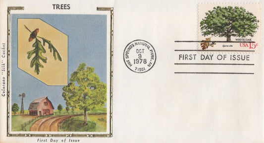 US 1764-1767 (4) American Trees FDCs Colorano 'Silk" cachet ZAYIX 031923SM101