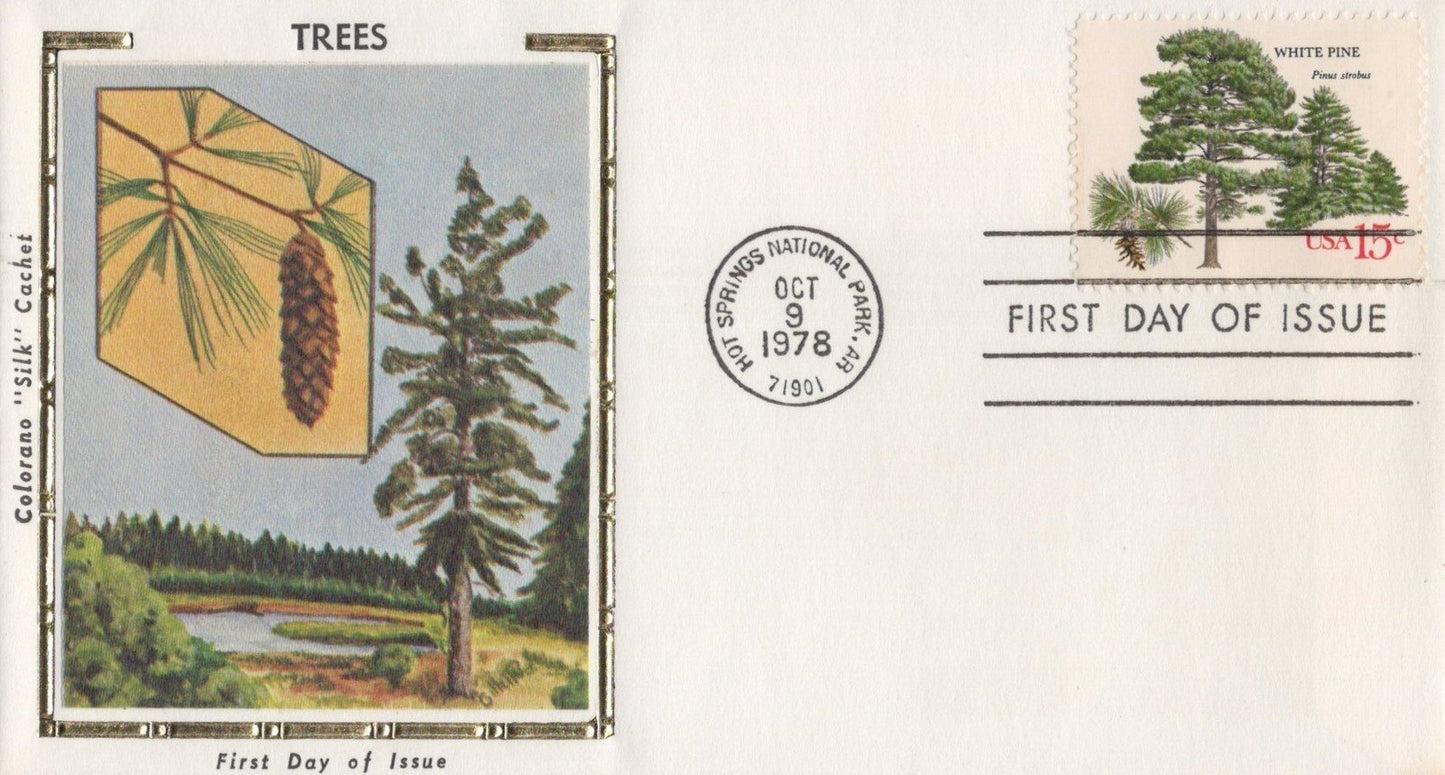 US 1764-1767 (4) American Trees FDCs Colorano 'Silk" cachet ZAYIX 031923SM101