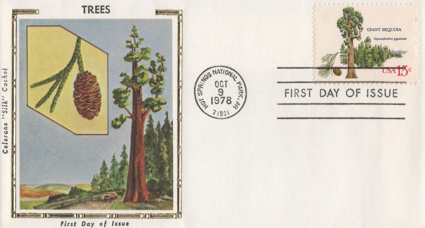 US 1764-1767 (4) American Trees FDCs Colorano 'Silk" cachet ZAYIX 031923SM101