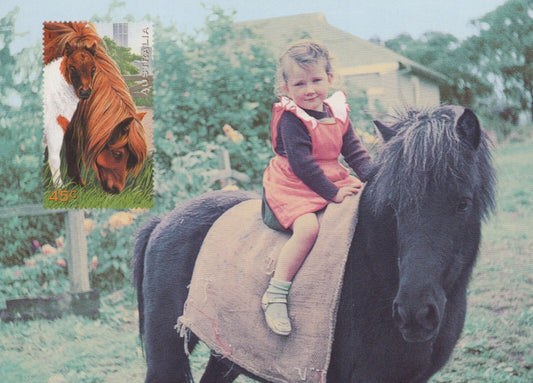 Australia Postal Card Mare & Colt Horses Zayix Stamps ZAYIX 0125M0176M