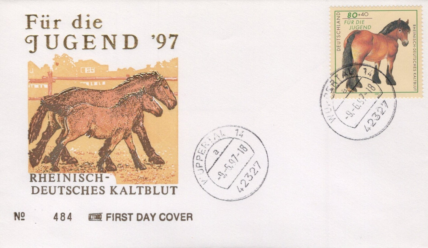 Germany B813-B817 FDC Draft Horses Zayix Stamps ZAYIX 0125M0174