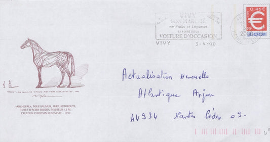 France Prestamped Envelope Horses ZAYIX 0125M0181