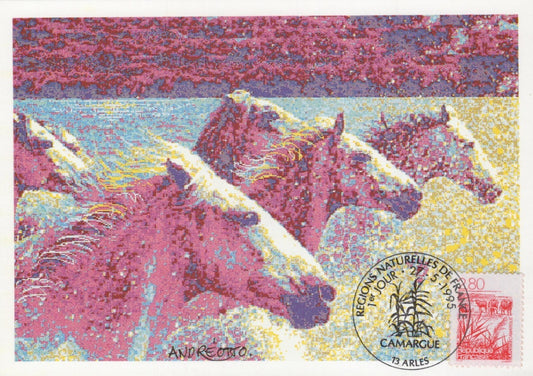 France FDC & Maxi Card Horse Heads Horses Zayix Stamps ZAYIX 0125M0184
