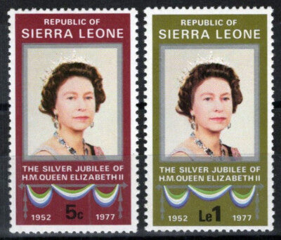 Sierra Leone 440-441 MNH Queen Elizabeth II Silver Jubilee ZAYIX 090722S91