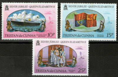 Tristan da Cunha 213-215 MNH Queen Elizabeth II Silver Jubilee ZAYIX 090722S136