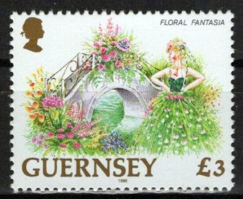 Guernsey 497 MNH Flowers Bridges Floral Fantasia ZAYIX 0524S0108M