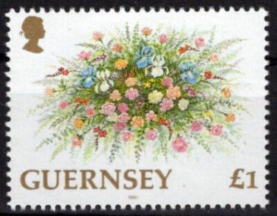 Guernsey 495 MNH Flower Bouquet Plants ZAYIX 0524S0109M